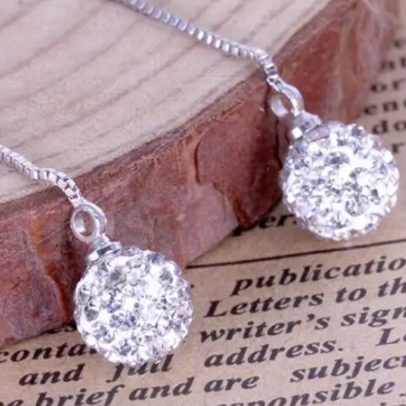 NEW 925 Sterling Long Tassel Ball Drop Earrings - Picture 6 of 15